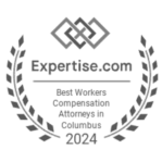 expertise.com award badge for best workers compensation attorney in columbus